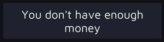 You don't have enough money